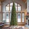 Glitzhome® 15ft Pre-Lit Green Slim Fir Artificial Christmas Tree, Multicolor LED Lights
